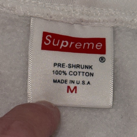 Supreme X Comme Des Garçons White Hoodie Sweatshirt - Picture 8 of 10